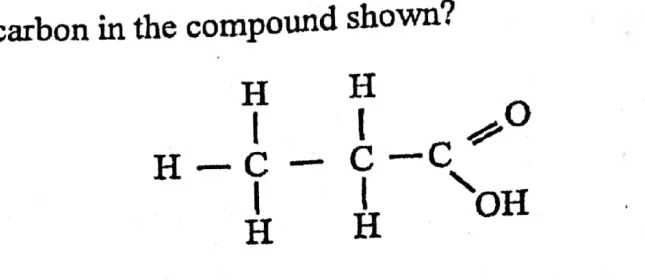 Diagram for Chemistry Paper 1 November 2014 Question 12