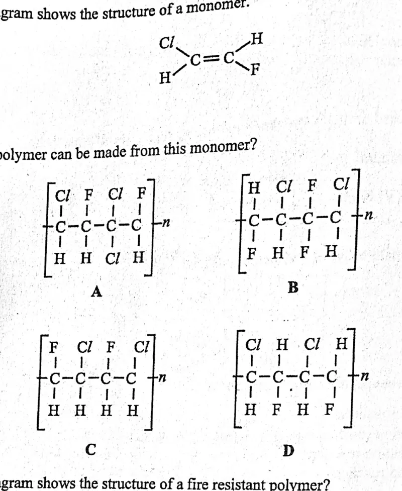 Diagram for Chemistry Paper 1 November 2014 Question 30