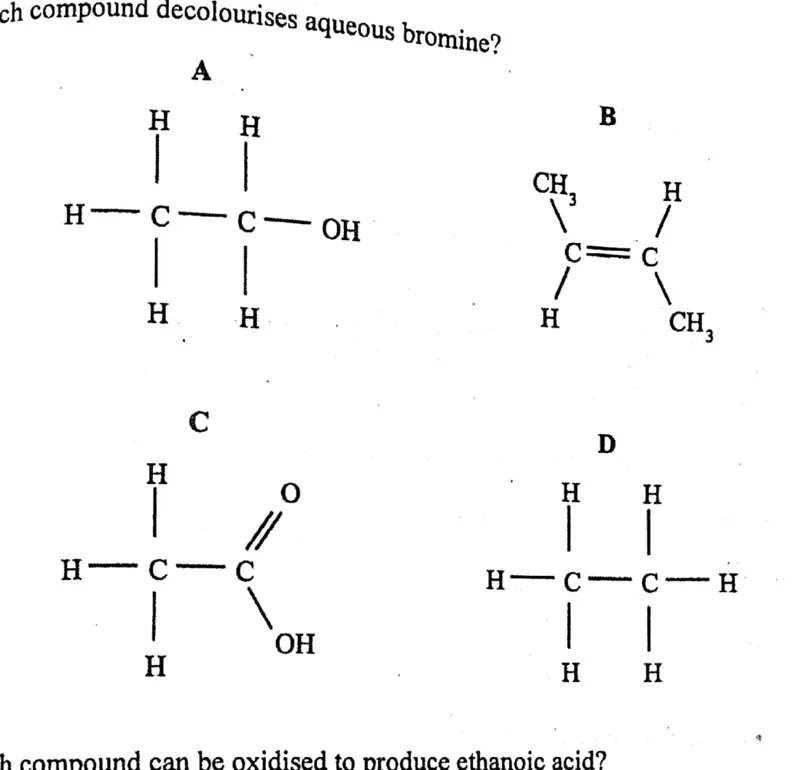 Diagram for Chemistry Paper 1 November 2017 Question 35