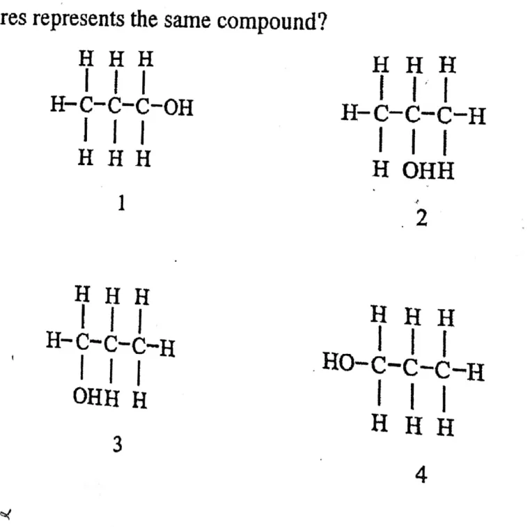 Diagram for Chemistry Paper 1 November 2018 Question 23