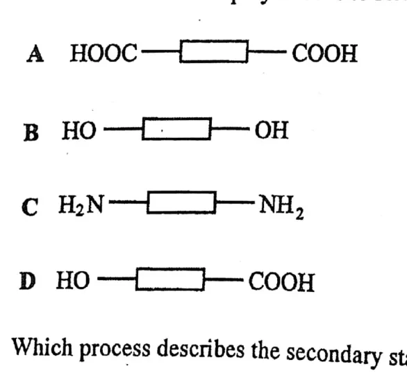 Diagram for Chemistry Paper 1 November 2018 Question 30