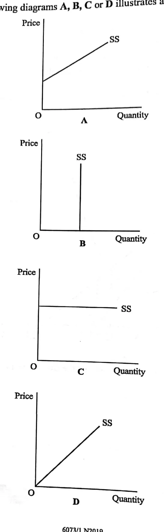 Diagram for Economics Paper 1 November 2019 Question 10