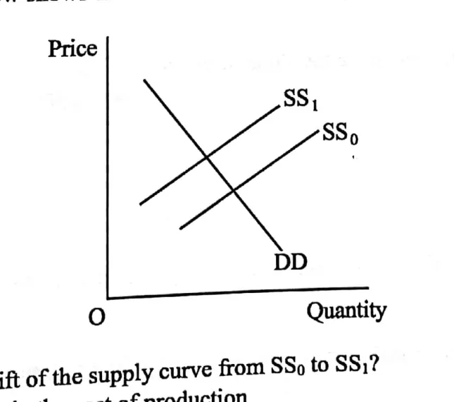 Diagram for Economics Paper 1 November 2019 Question 4