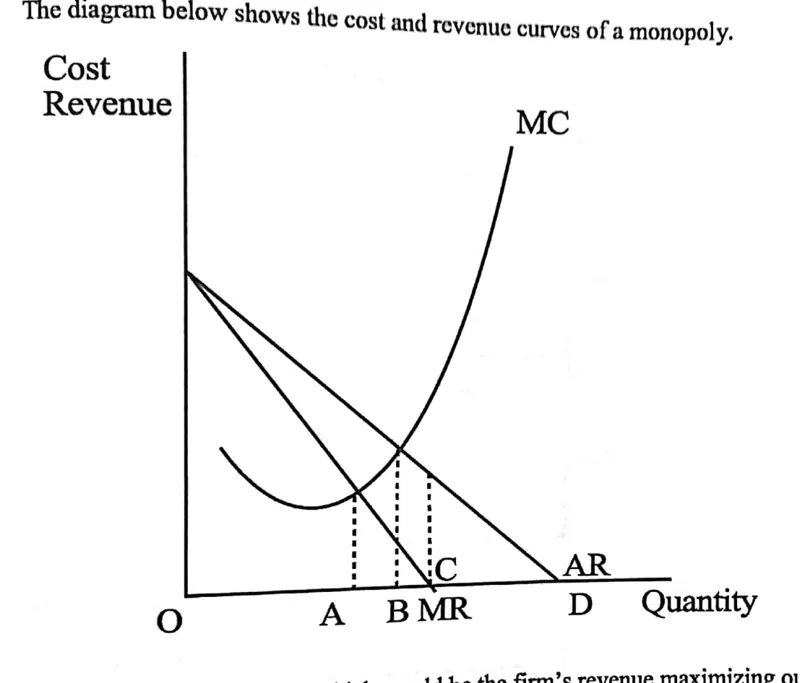 Diagram for Economics Paper 1 November 2019 Question 9