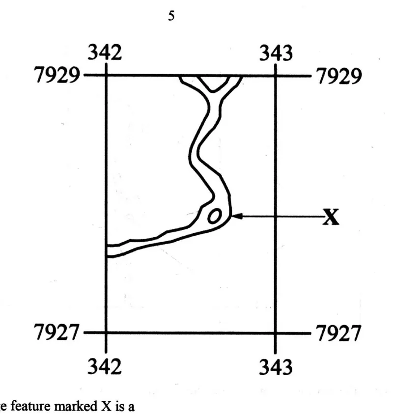 Mapwork: drainage features - ZIMSEC Geography past paper diagram