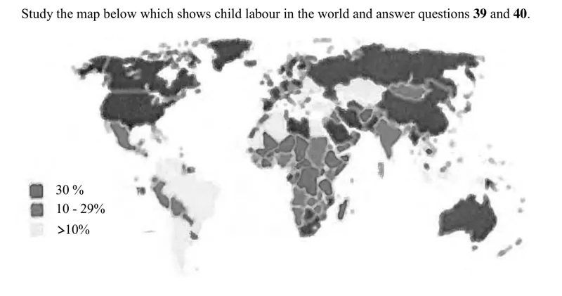 Child labour - ZIMSEC Heritage Studies past paper diagram