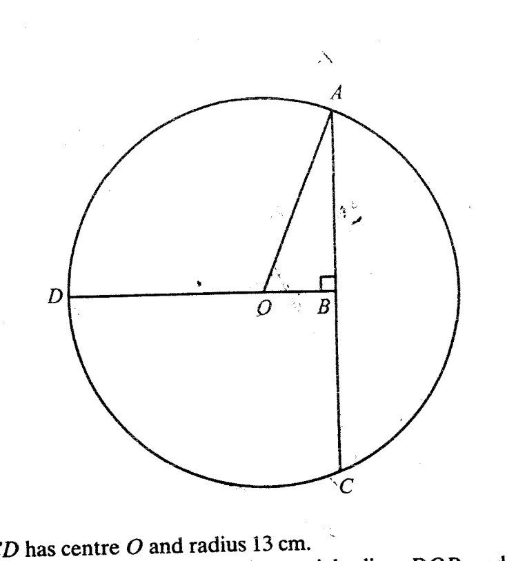 Diagram for Mathematics Paper 1 June 1999 Question 1201