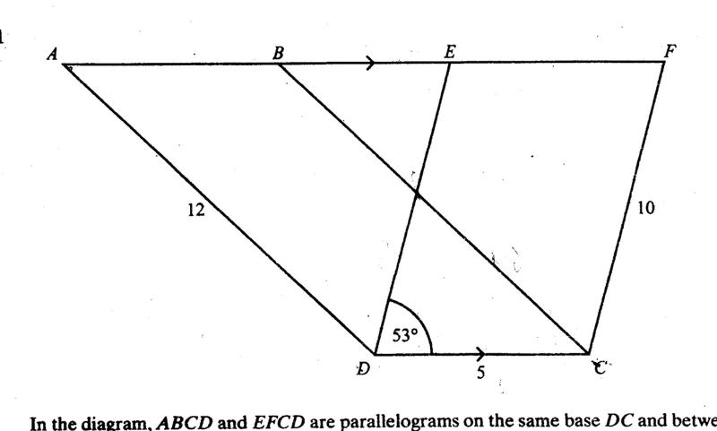 Diagram for Mathematics Paper 1 June 1999 Question 2101