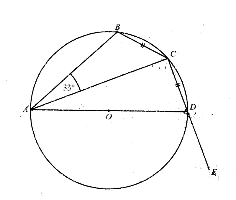 Circle Geometry - ZIMSEC Mathematics past paper diagram