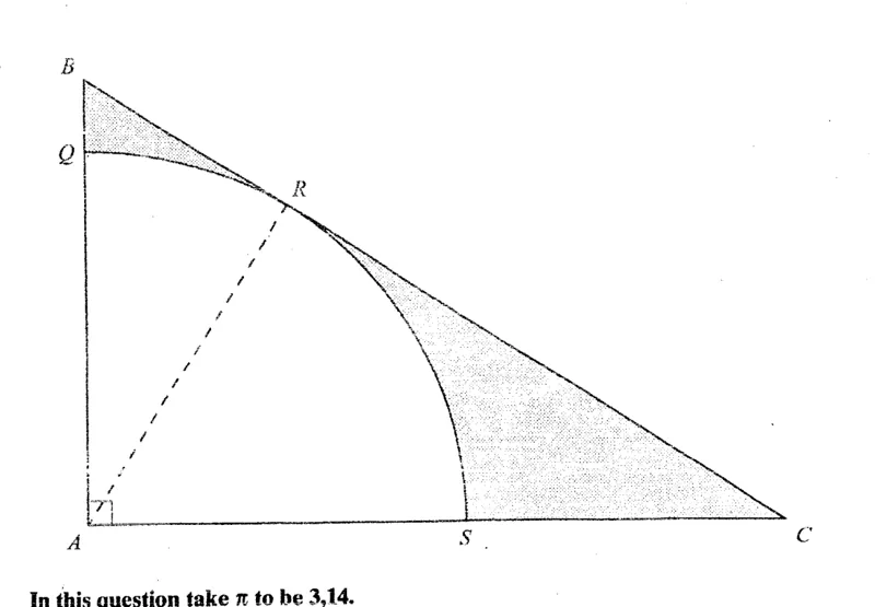 Diagram for Mathematics Paper 1 November 1999 Question 2801