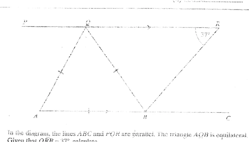 Diagram for Mathematics Paper 1 November 1999 Question 401