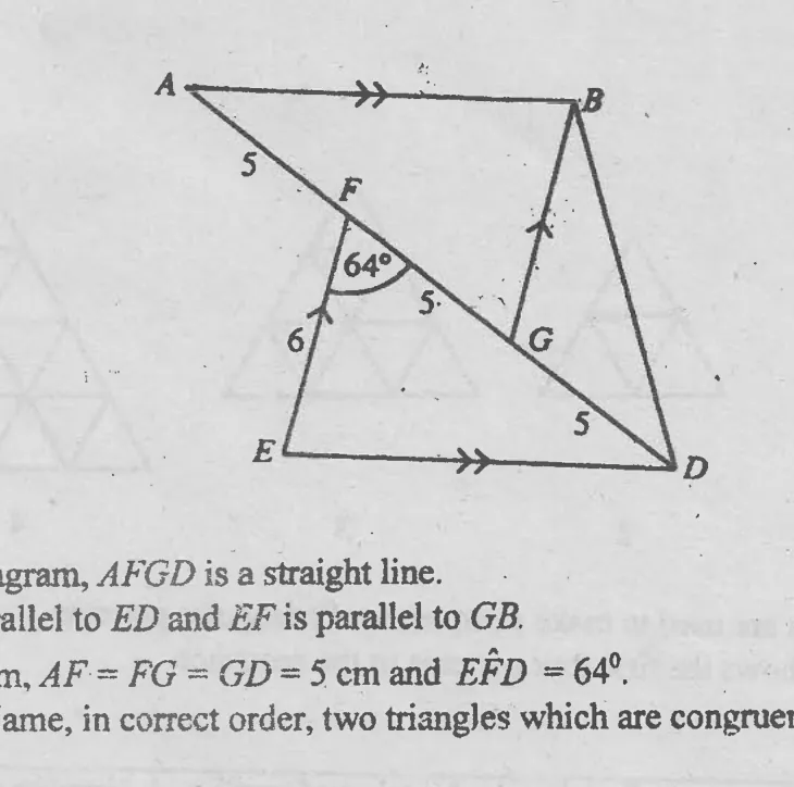 Diagram for Mathematics Paper 1 June 2000 Question 2301