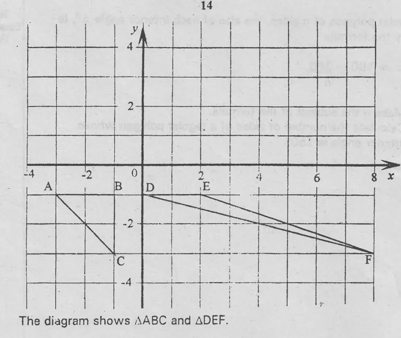 Diagram for Mathematics Paper 1 June 2001 Question 2101