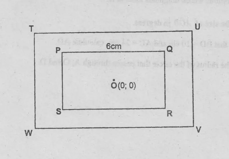 Diagram for Mathematics Paper 1 November 2001 Question 2201