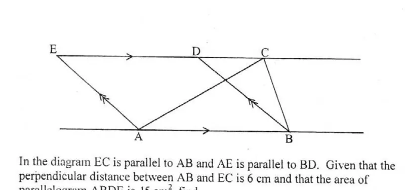 Diagram for Mathematics Paper 1 November 2007 Question 1001