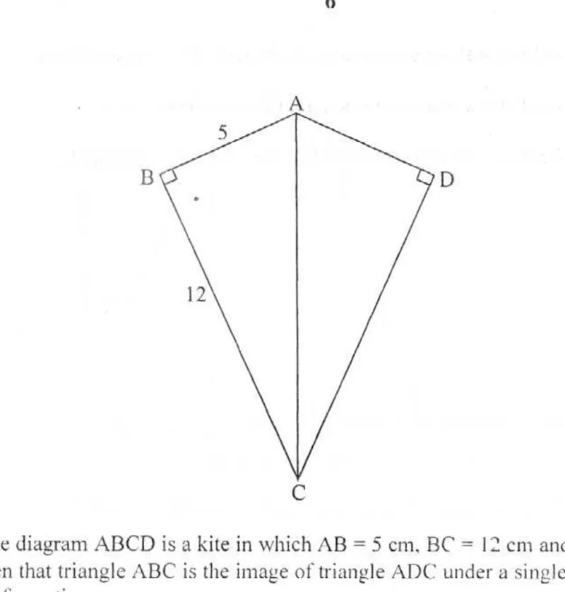 Diagram for Mathematics Paper 1 November 2007 Question 501