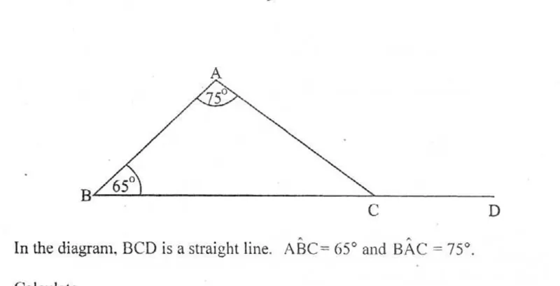 Diagram for Mathematics Paper 1 November 2007 Question 901