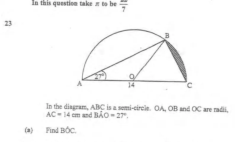 Diagram for Mathematics Paper 1 June 2009 Question 2301