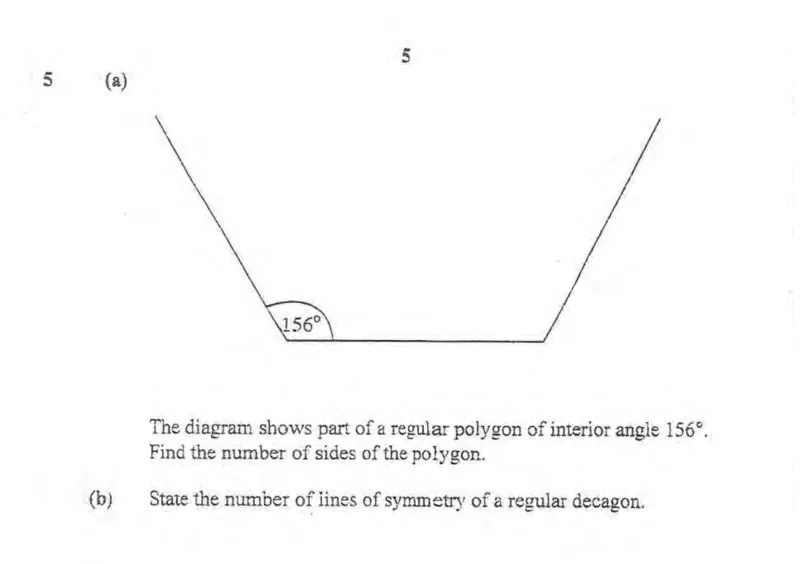 Diagram for Mathematics Paper 1 June 2009 Question 501