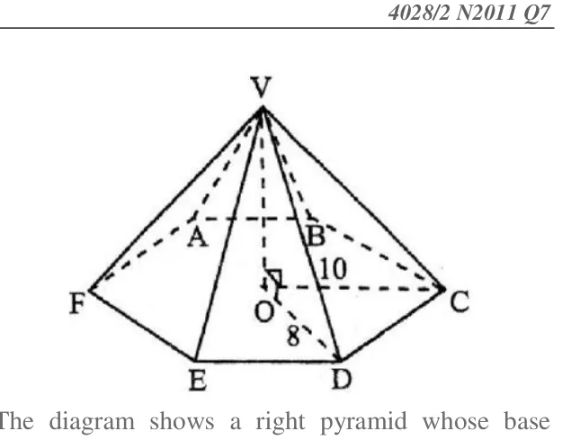 Diagram for Mathematics Paper 1 June 2010 (topical set) Question 18