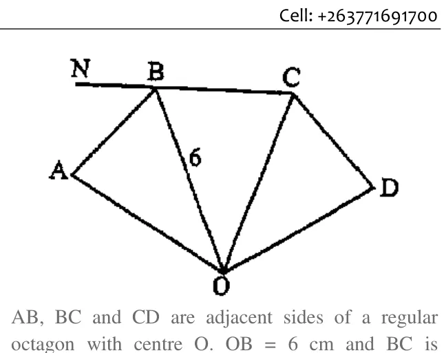 Diagram for Mathematics Paper 1 June 2010 (topical set) Question 27