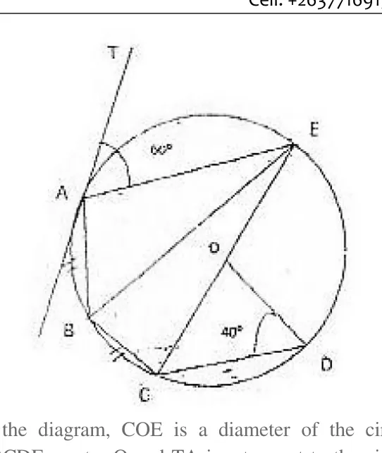 Diagram for Mathematics Paper 1 June 2010 (topical set) Question 2801