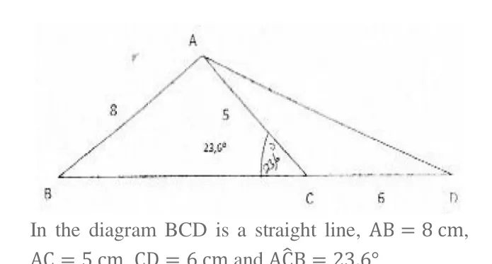 Diagram for Mathematics Paper 1 June 2010 (topical set) Question 2901