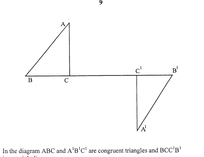 Diagram for Mathematics Paper 1 November 2011 Question 1301