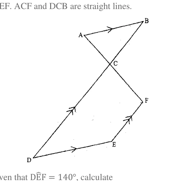 Diagram for Mathematics Paper 1 June 2012 (topical set) Question 11