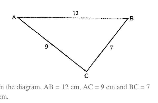 Diagram for Mathematics Paper 1 November 2012 (topical set) Question 1101