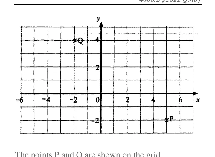 Diagram for Mathematics Paper 1 November 2012 (topical set) Question 3