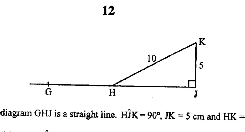 Diagram for Mathematics Paper 1 June 2013 Question 1101