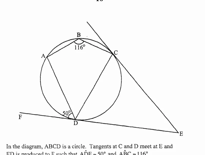Diagram for Mathematics Paper 1 June 2014 Question 1101
