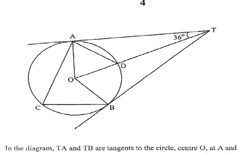 Diagram for Mathematics Paper 1 November 2014 resit Question 301