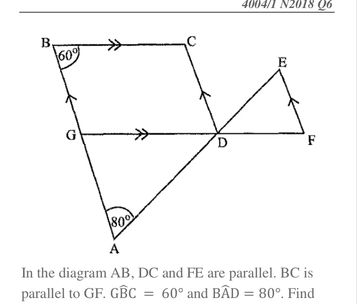 Diagram for Mathematics Paper 1 June 2016 (topical set) Question 13