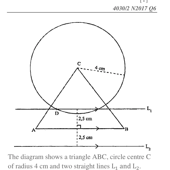 Diagram for Mathematics Paper 1 June 2016 (topical set) Question 26