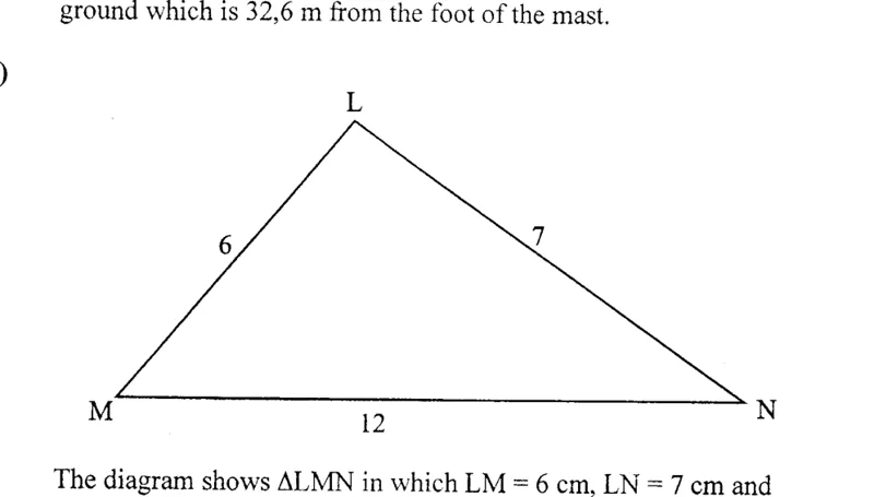 Diagram for Mathematics Paper 2 June 2008 Question 1002