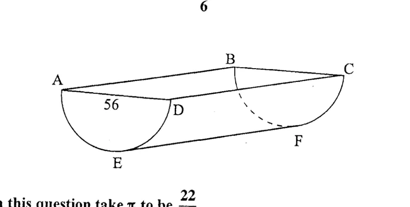 Diagram for Mathematics Paper 2 June 2008 Question 401