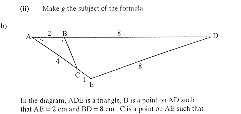 Diagram for Mathematics Paper 2 November 2010 Question 303