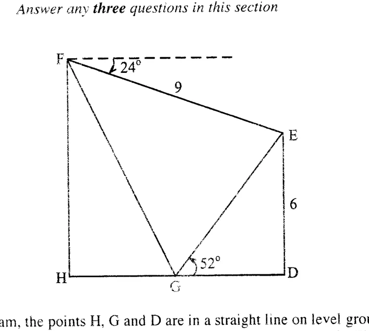 Diagram for Mathematics Paper 2 June 2012 Question 701