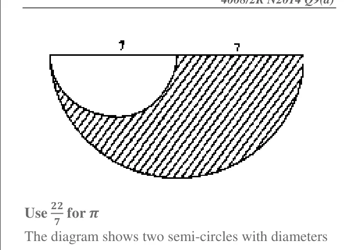 Diagram for Mathematics Paper 2 November 2014 resit (topical set) Question 1001