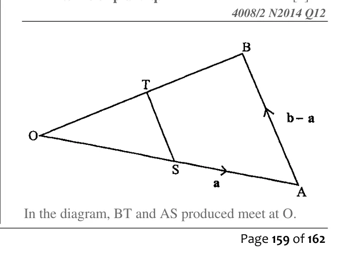 Diagram for Mathematics Paper 2 November 2014 resit (topical set) Question 702