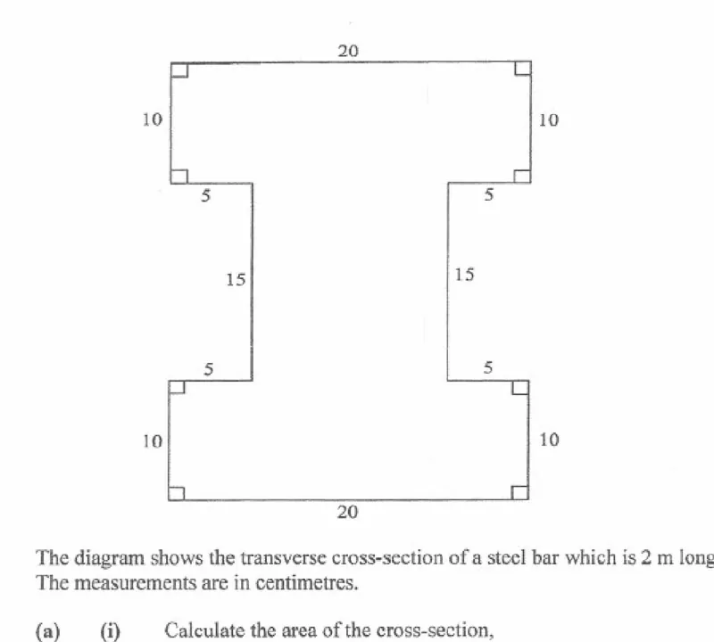 Diagram for Mathematics Paper 2 June 2016 Question 1201