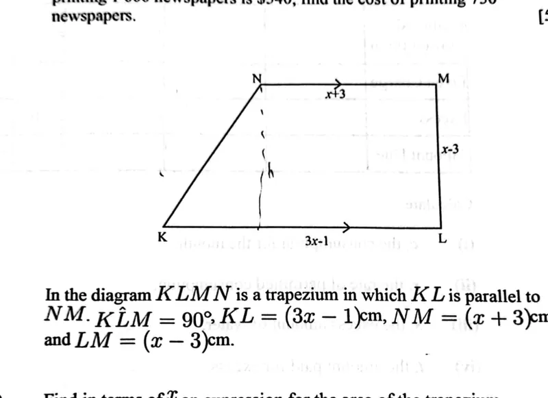Diagram for Mathematics Paper 2 June 2023 Question 603