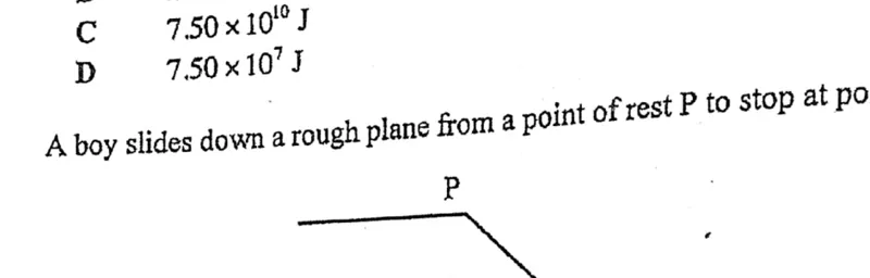 Diagram for Physics Paper 1 November 2016 Question 11