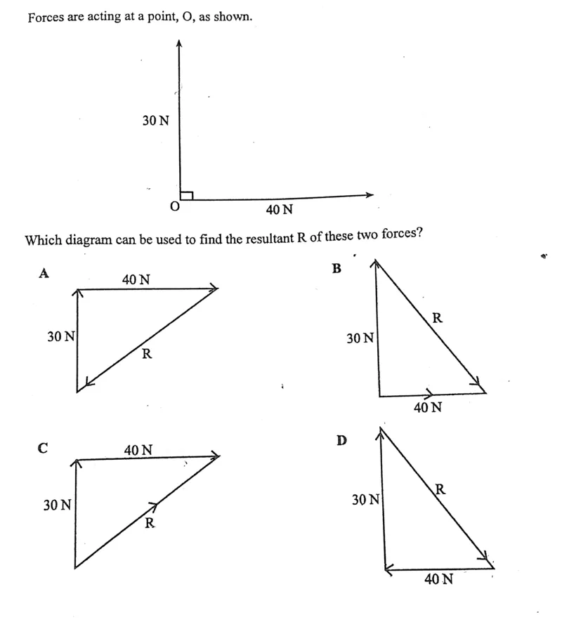 Diagram for Physics Paper 1 November 2017 Question 7