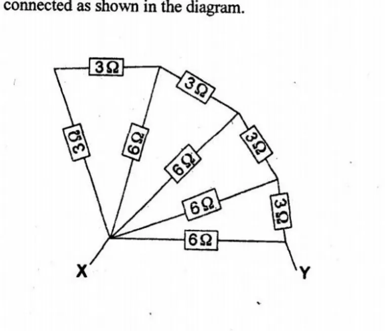 Diagram for Physics Paper 1 June 2003 Question 14