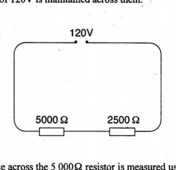 potential dividers - ZIMSEC Physics past paper diagram