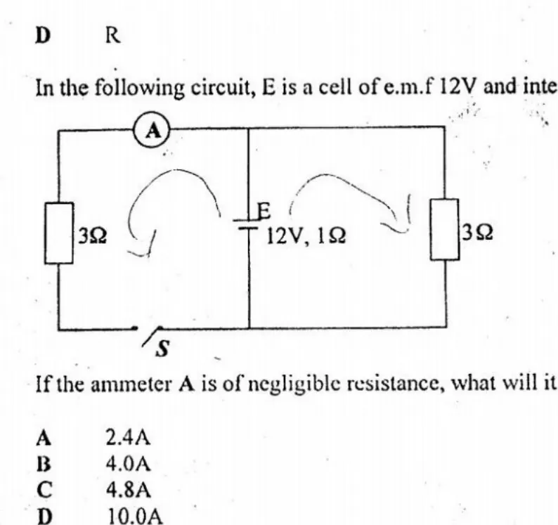 Diagram for Physics Paper 1 November 2003 Question 17