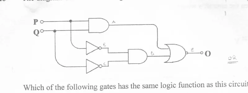 Diagram for Physics Paper 1 November 2003 Question 26